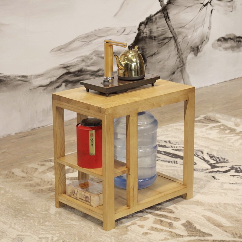实木烧水台家用客厅小茶几工作室大理石烧水桌现代简约小桌子
