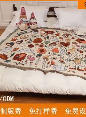 嬉皮风camping露营毯线毯沙发毯印第安毯子户外露营线毯