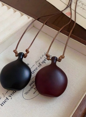 新中式设计感葫芦酒壶项链女款百搭锁骨链毛衣链长款吊坠饰品颈链