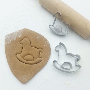 不锈钢小马模具新款可爱摇摇马饼干模具家用手工diy烘焙入门工具