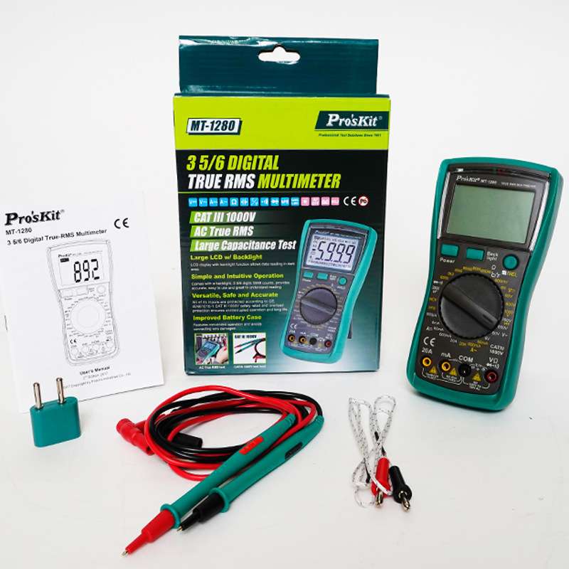 宝工(Pro'skit) MT-1280-C 3 5/6数字万用表真有效值数显防烧电表