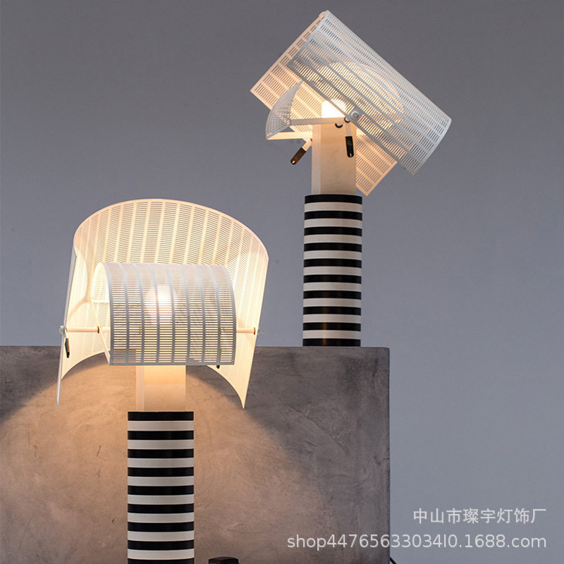 意大利北欧台灯条纹网格创意儿童书房客展厅卧室样板间设计师台灯