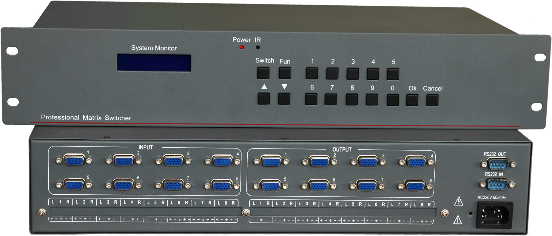 高清VGA矩阵 VGA 16进16出高清矩阵 VGA1616 中控矩阵