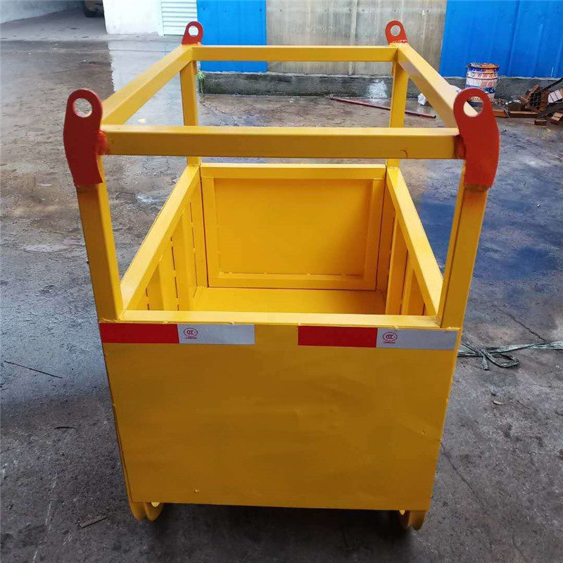 建筑工地外墙施工高空作业吊篮360度旋转自平衡吊车吊笼