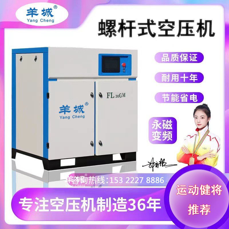 广州羊城螺杆式空气压缩机工业级 7.5kw/15kw/22kw 低噪静音气泵