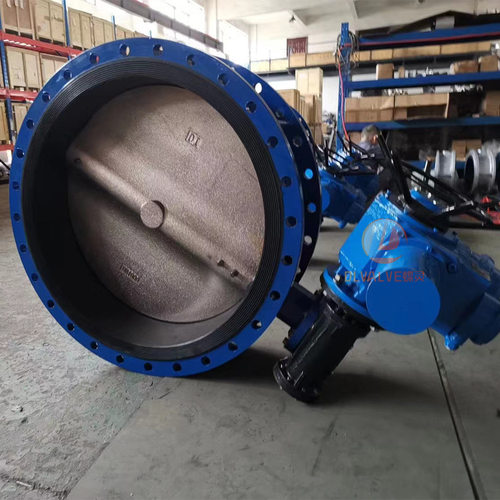 电动双法兰衬胶蝶阀 D941X-16Q球墨铸铁软密封蝶阀DN1000