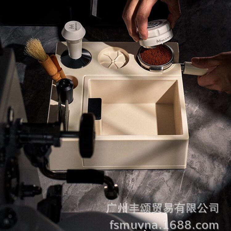 意式咖啡器具收纳座敲渣盒压粉座布粉器压粉器底座咖啡手柄支架