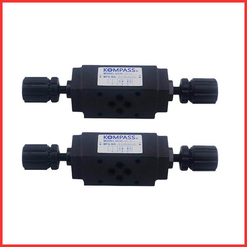 台湾KOMPASS康百世叠加式节流阀MSW-02-X/MSB-02液压站自动节流阀