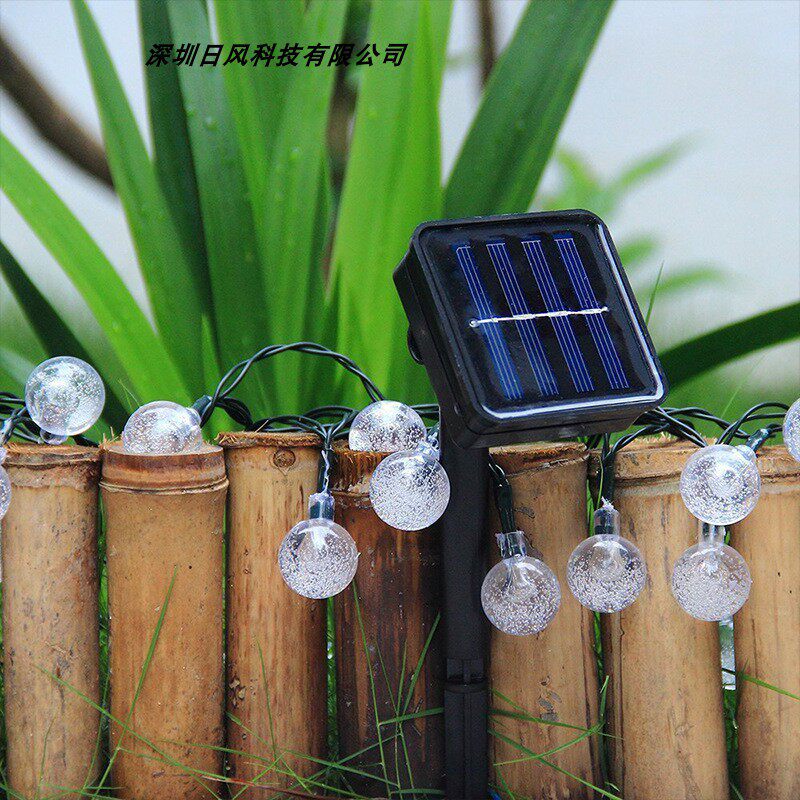 太阳能LED气泡球户外灯串