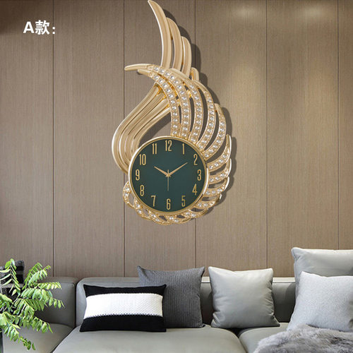 家用时尚挂钟客厅钟表创意轻奢挂墙时钟新中式静音表现代石英钟