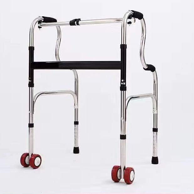不锈钢助行器辅助行走扶手架助步器走路辅助器四脚防滑高度可调节