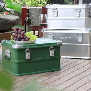 铝镁合金收纳箱露营旅行杂物大容量收纳箱 车载后备箱储物铝箱