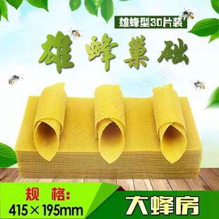 雄蜂巢础6.4MM房眼3片 蜜蜂蜂巢蜡脾一包30片