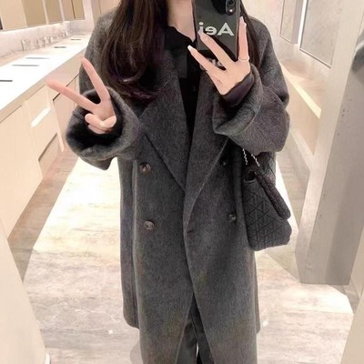 100%纯羊绒中长款高级感羊毛大衣
