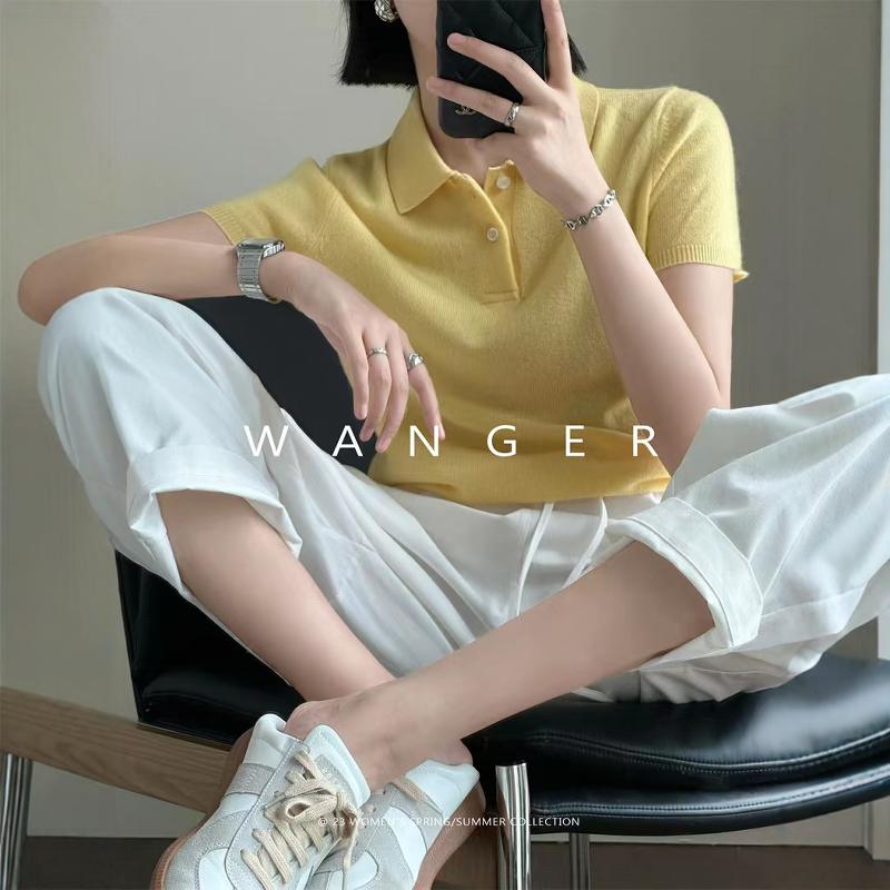 100%纯羊毛POLO超细羊毛薄款短袖