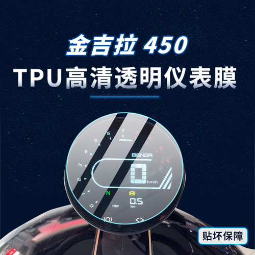 适用奔达金吉拉450仪表大灯贴膜