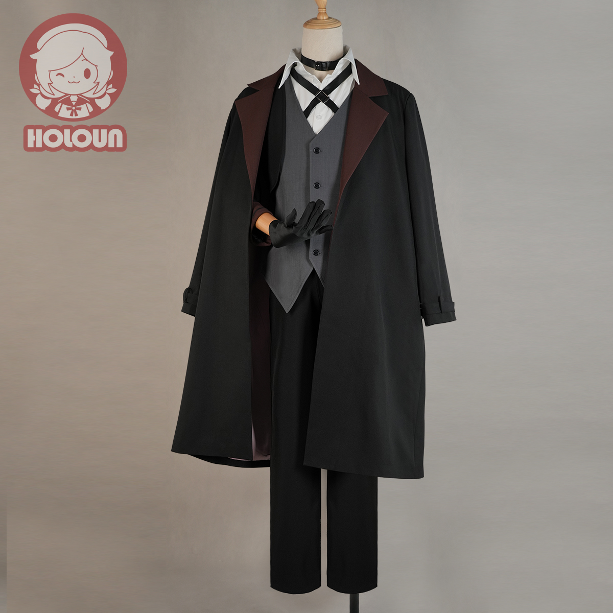 HOLOUN小欧家文豪野犬中原中也漆黑的矮人文豪COS服