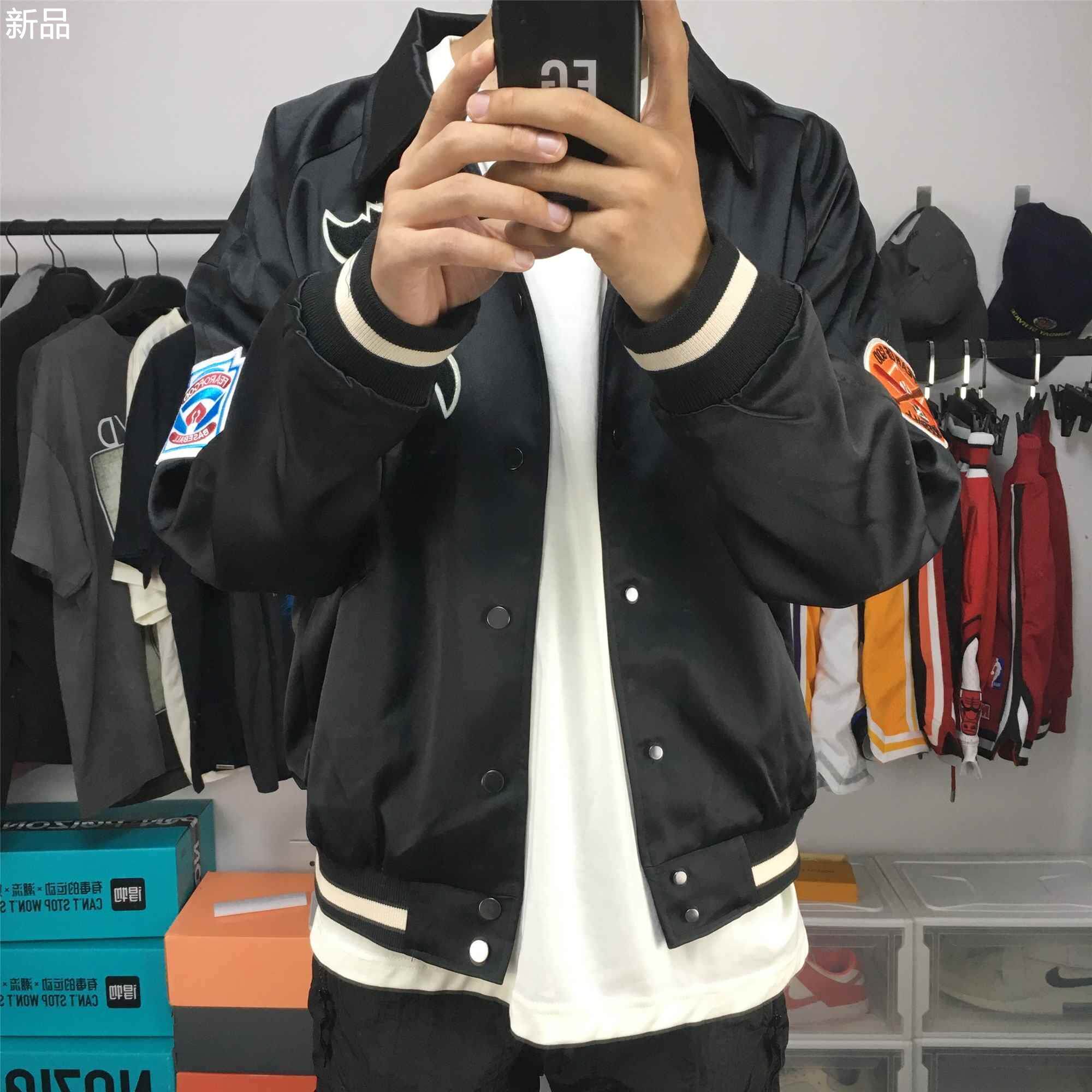 现货fear of god fog第五季袖章徽章高街夹克棒球服外套男女新品