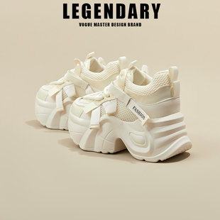 2025春秋新款高级感老爹鞋女款复古运动鞋厚底增高小个子休闲鞋子