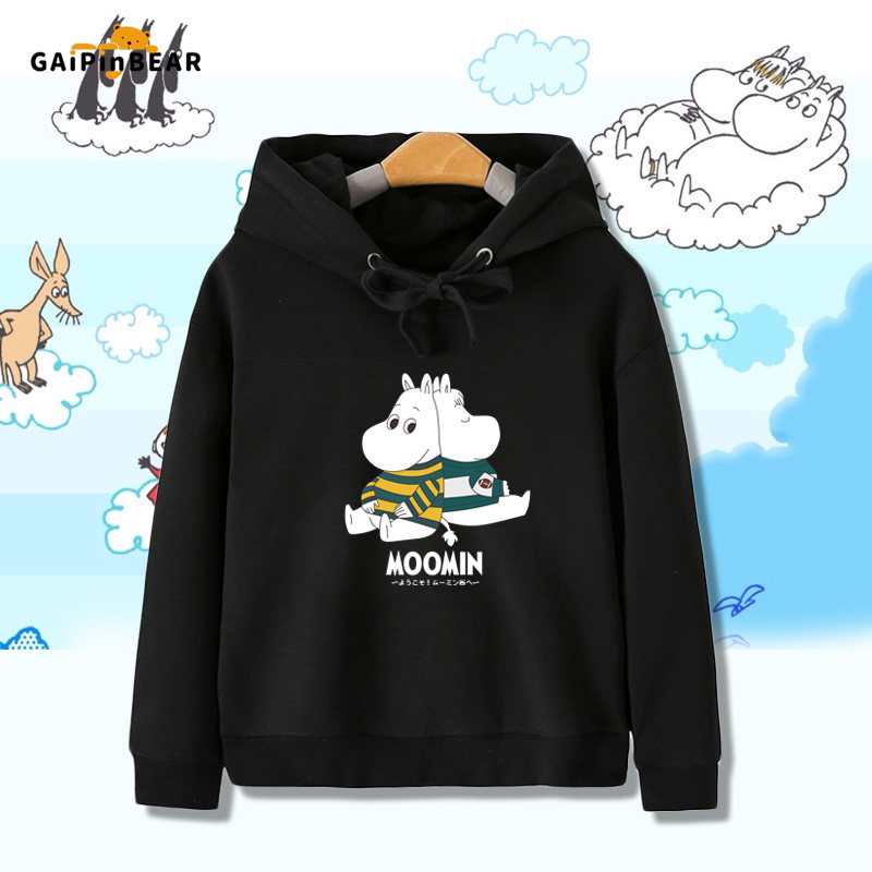 姆明小肥肥一族卡通连帽卫衣男女童装亲子衣服春春秋薄款帽衫外套