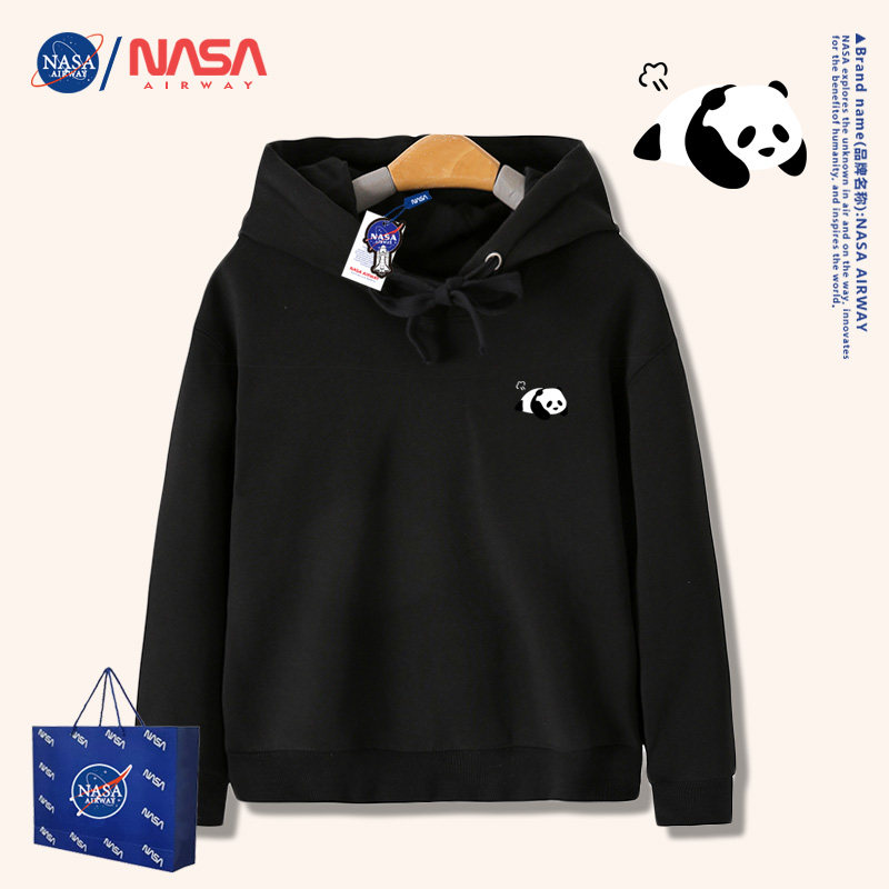 NASA潮牌可爱小熊猫连帽卫衣