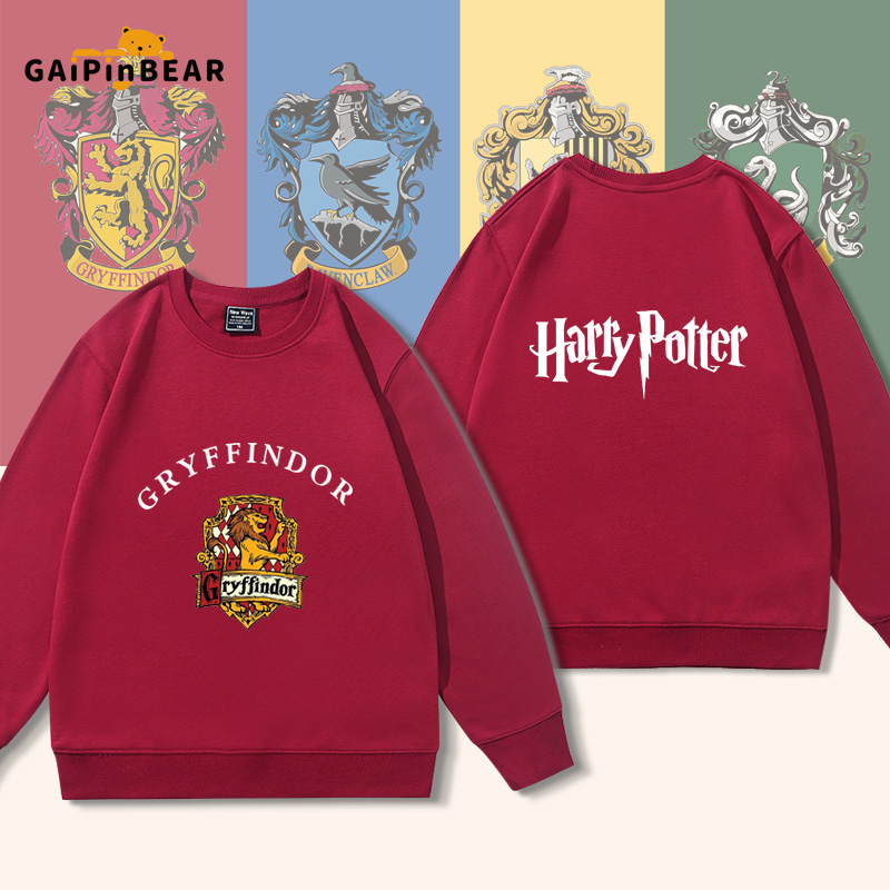 哈利波特格兰芬多斯莱特林联名圆领卫衣男女孩中大童装春秋季上衣