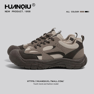 环球复古休闲运动鞋男款2025新款秋季潮流厚底户外老爹鞋男鞋