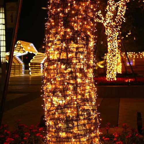 直销新款跨境LED彩灯闪灯串灯满天星冰条瀑布灯装饰圣诞灯星星防