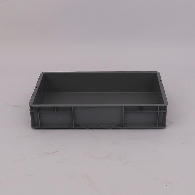 直销新款带盖EU4611塑料物流欧标箱加厚中转箱可放卡片仓库快递分