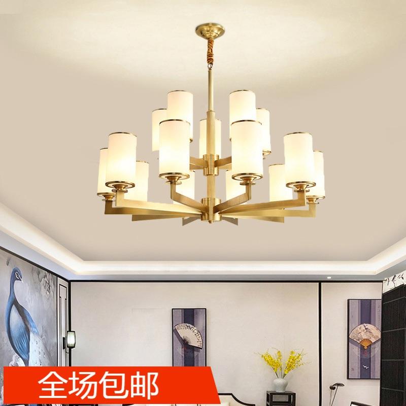 直销新款设计师新中式轻奢全铜吊灯客厅餐厅卧室中国风酒店饭店别