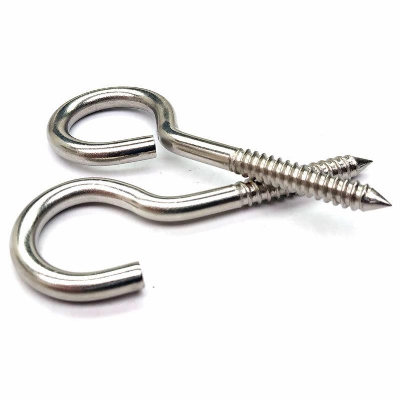 直销新款OQ5M304不锈钢羊眼自攻螺丝 吊环自攻螺钉带圈钩形环形手