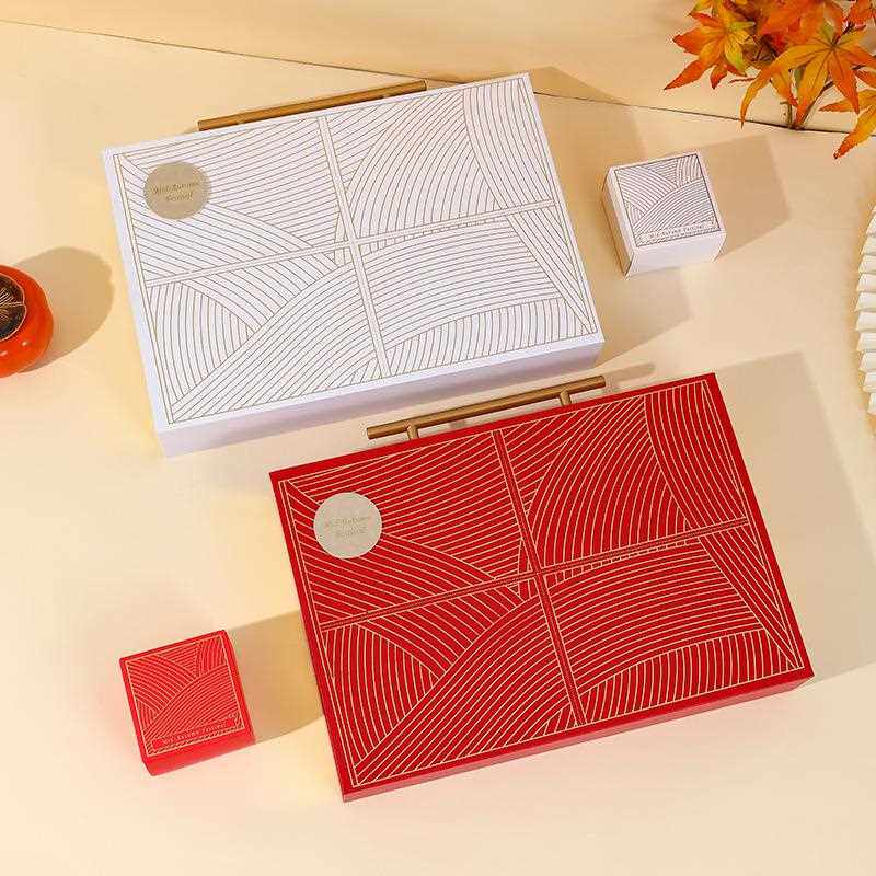 直销新款2024年新款中秋节创意高端手提月饼盒6粒8粒礼品盒空盒包