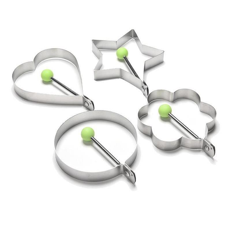 直销新款多造型加厚不锈钢煎蛋器套装 心形圆形煎蛋器 煎鸡蛋模具