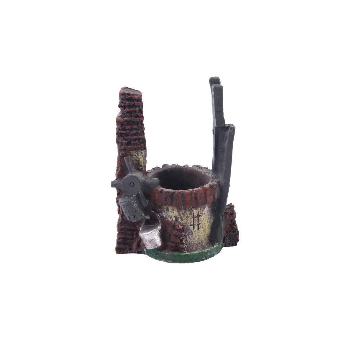 新款直销水井枯井古井轱辘树脂工艺品盆景点缀心理沙盘沙宠物摆件