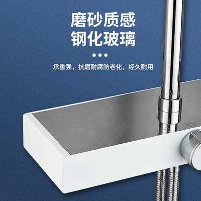 直销新款银色不锈钢淋浴花洒套装家用浴室卫浴恒温旋钮控制沐浴器