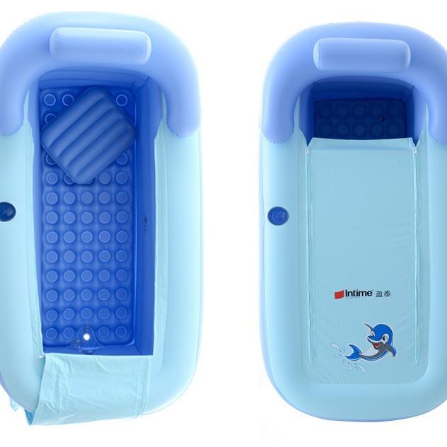 直销新款成人家用充气浴缸加厚洗澡桶折叠浴盆塑料桶宝宝沐浴桶儿