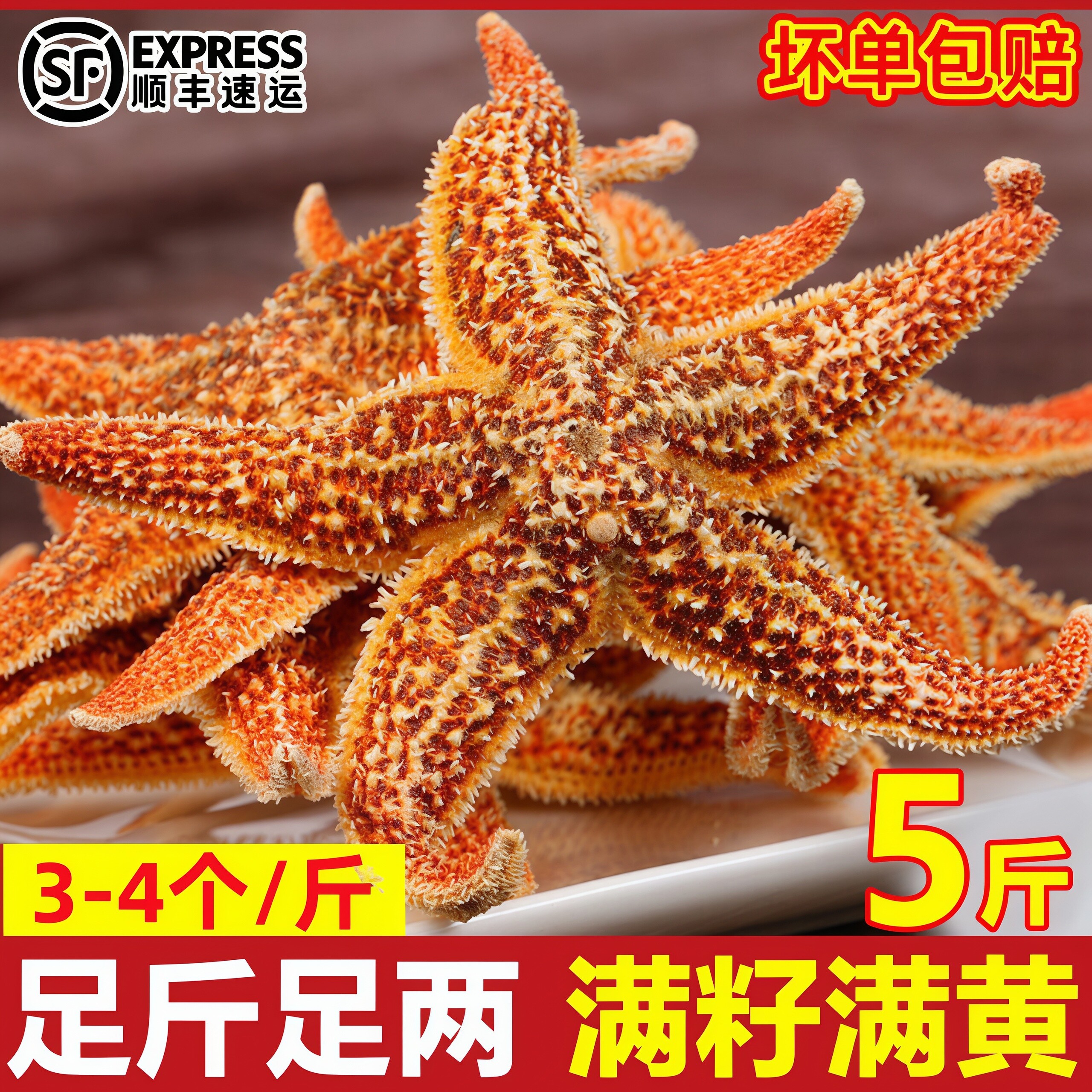 海星鲜活冷冻满籽海五星派大星五腿星海鲜水产包邮煲汤星星籽海星