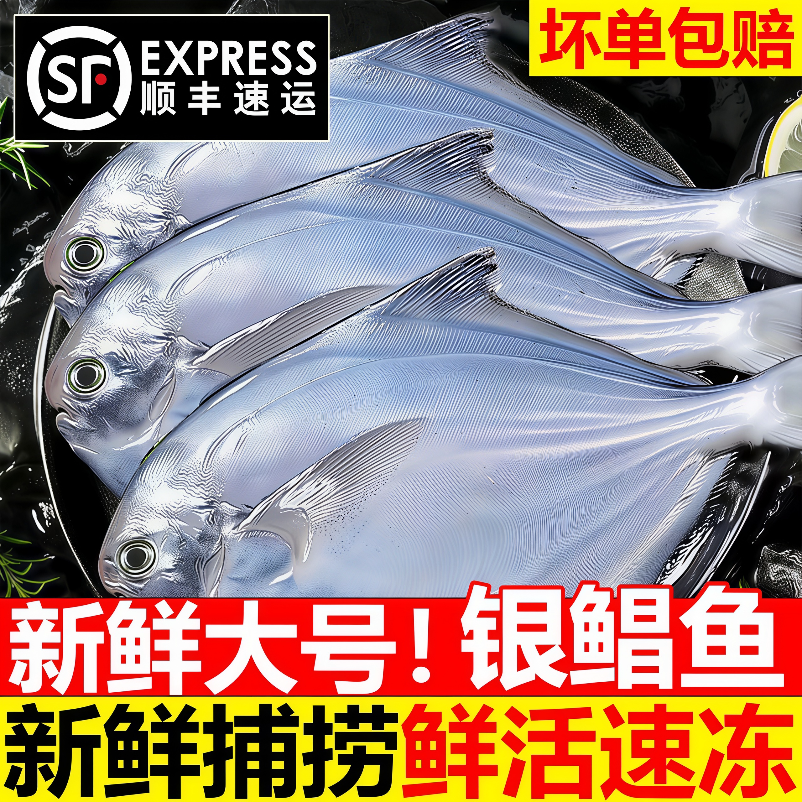 银鲳鱼海捕平鱼新鲜昌鱼冷冻顺丰