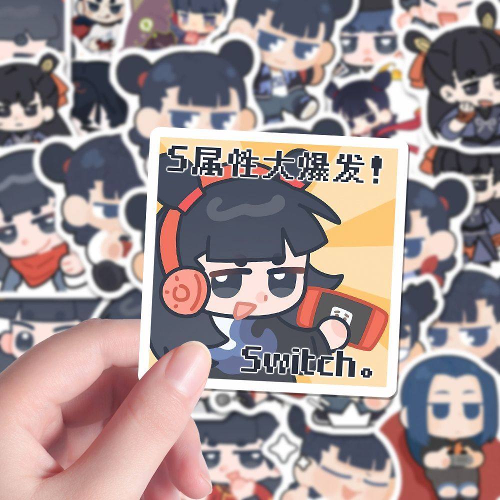 165张罗吒表情包贴纸罗小黑战记二次元可爱Q版卡通装饰手账贴画