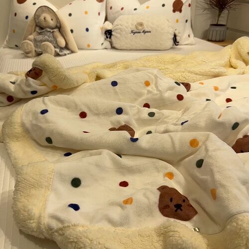 正官旗卡通动漫羊羔绒毛毯