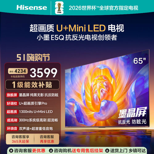 海信电视小墨E5Q65英寸