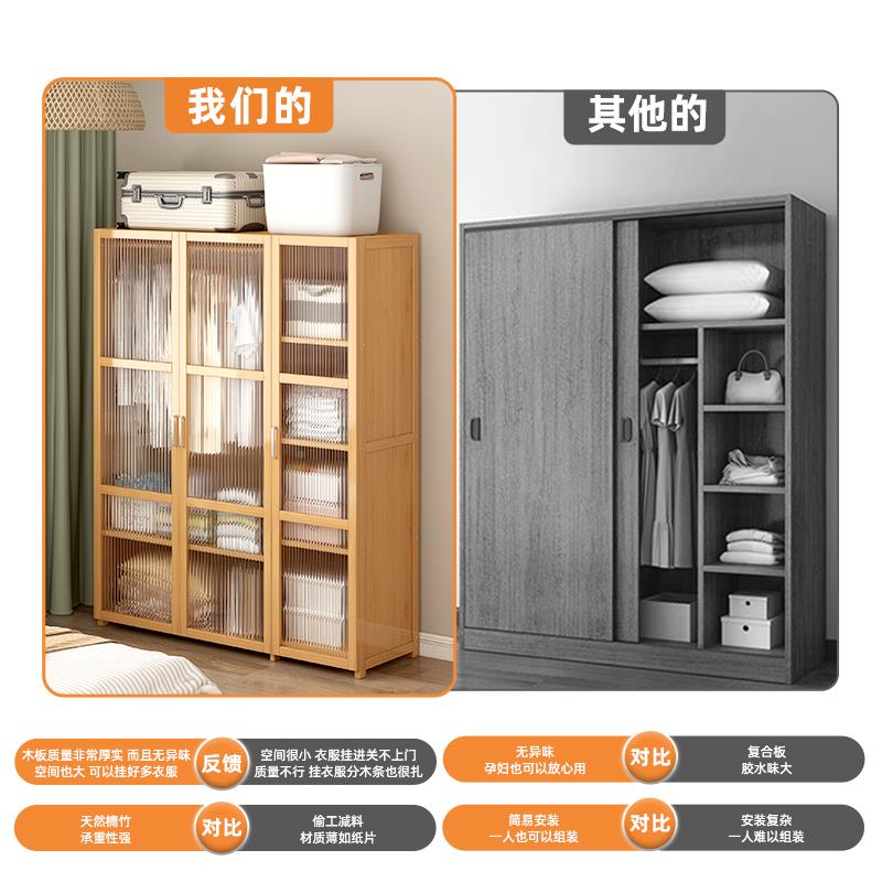 3YF775J766V5简易衣柜家用尘卧室小户型带门防0衣橱租用房结实耐2