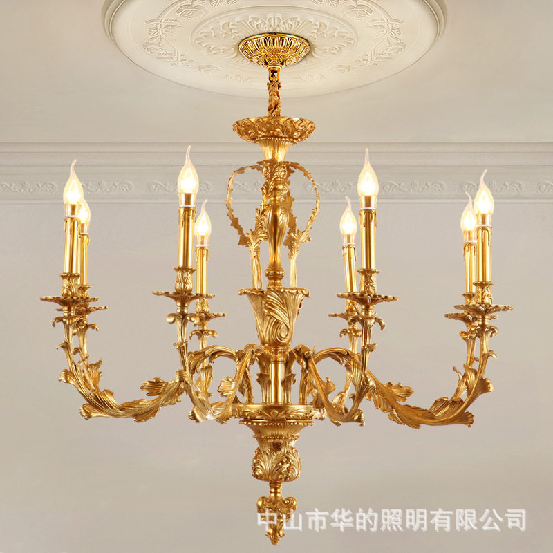 全铜法式吊灯别墅客厅灯餐厅