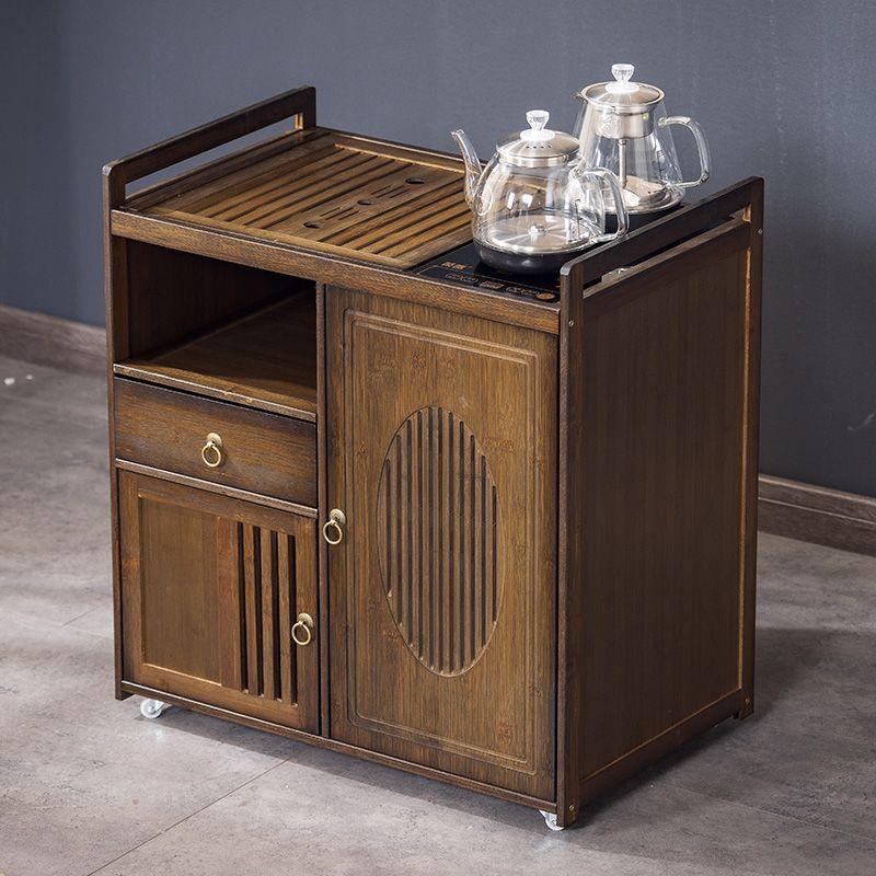 移VLE动茶桌实茶家厅用非木茶车客泡台茶几茶具套装全自动烧水壶