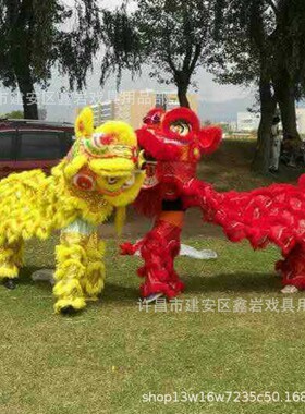 舞狮道具南狮舞狮子双人舞狮醒狮北狮狮头舞狮子灯光狮发光狮子