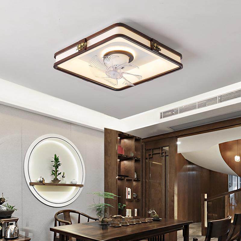 2025款新摇头电扇灯简约大气吸风扇灯新20式卧室书房静中顶音风扇