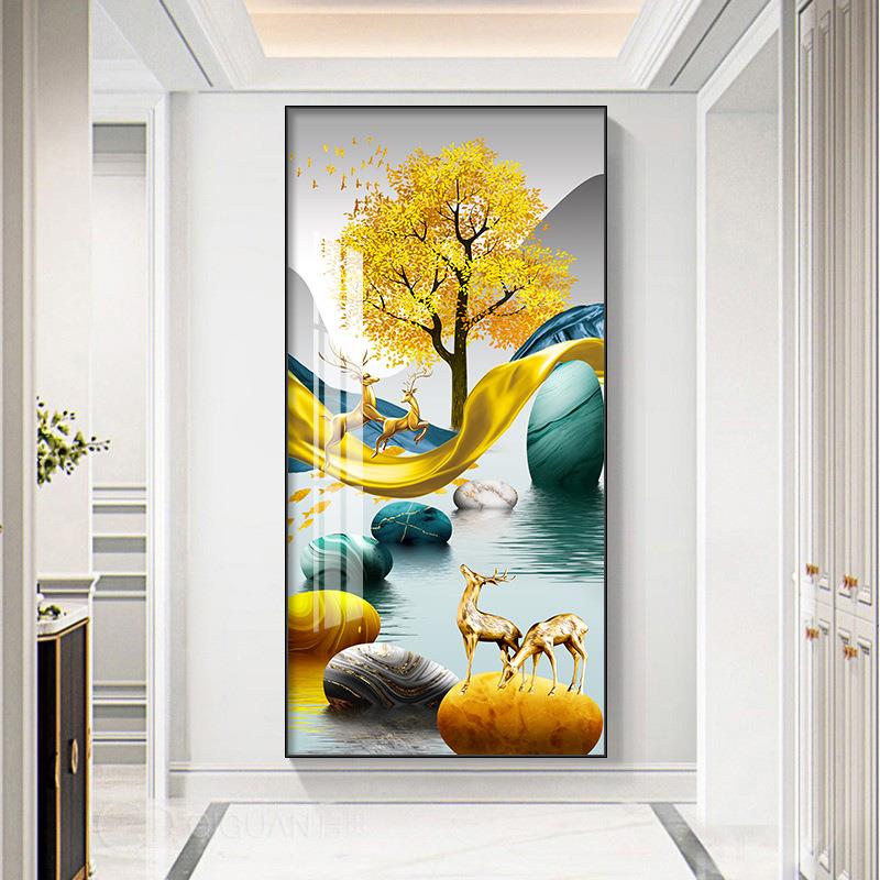 轻奢入道户玄关装饰画现代简约走廊LY504184过壁画正门家和客新厅