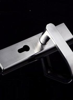 钢04不AUD锈室内门锁卧锁欧实式木门室锁房间执手锁双舌锁具