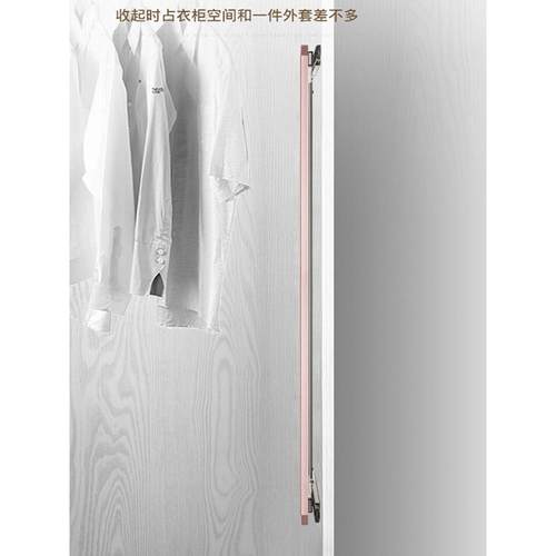 f缩SGBt亚帝克内置伸穿衣镜衣柜镜子全身旋转镜推拉隐藏镜式折叠