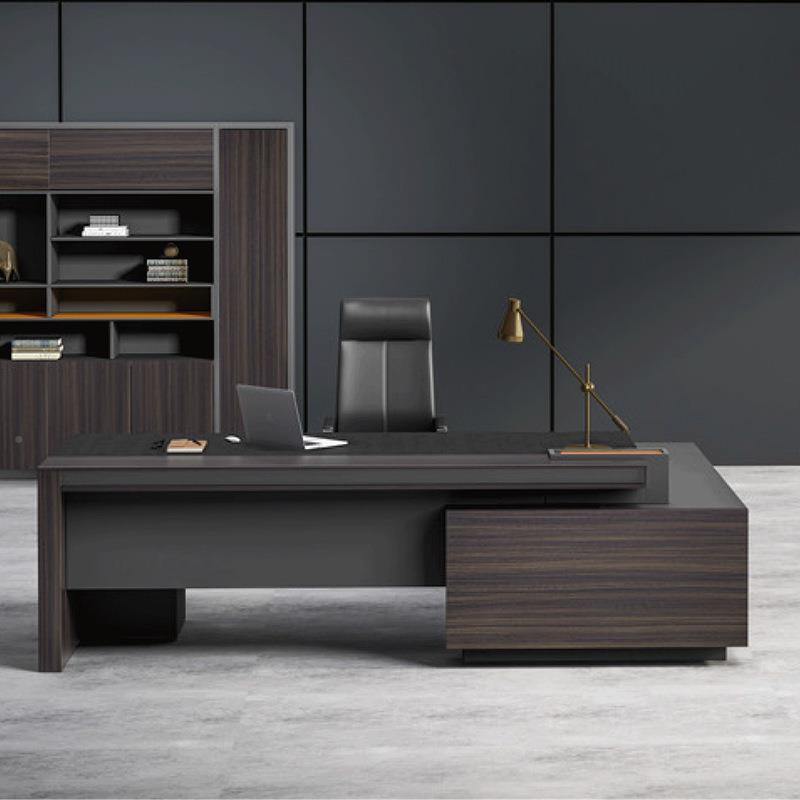 办公总大裁桌管简约现代董事长大台主经理桌椅HIR班组合气老板桌
